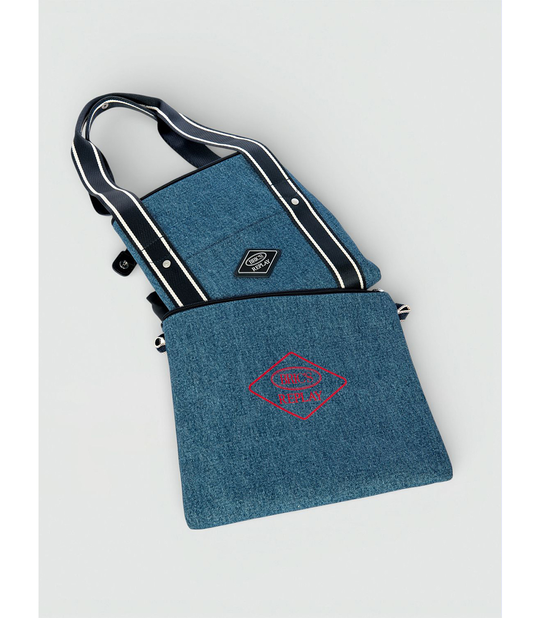 BRICS＆REPLAY 2イン1 折り畳みボストン＆収納バッグセット LARGE 詳細画像 ライトデニム 4